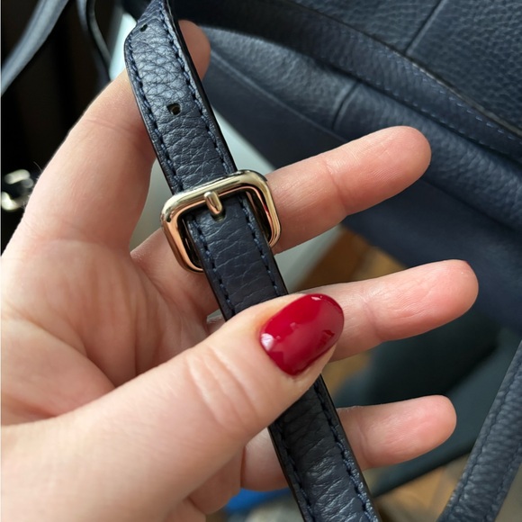 Kate Spade Navy Blue Leather Backpack - Picture 3 of 7